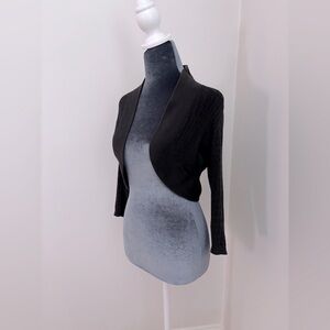 The Limited Cable-Knit Shrug Sweater In Dark Brown (Almost Black) Size M